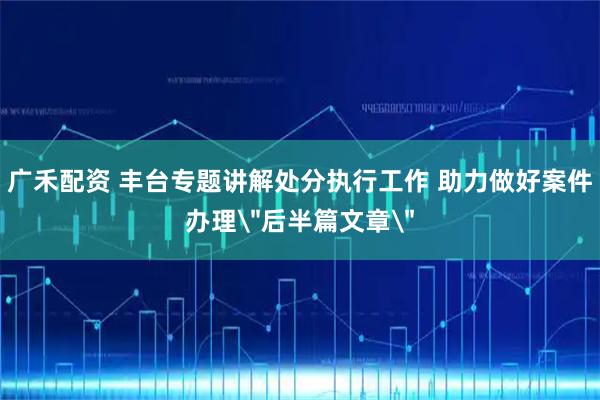 广禾配资 丰台专题讲解处分执行工作 助力做好案件办理